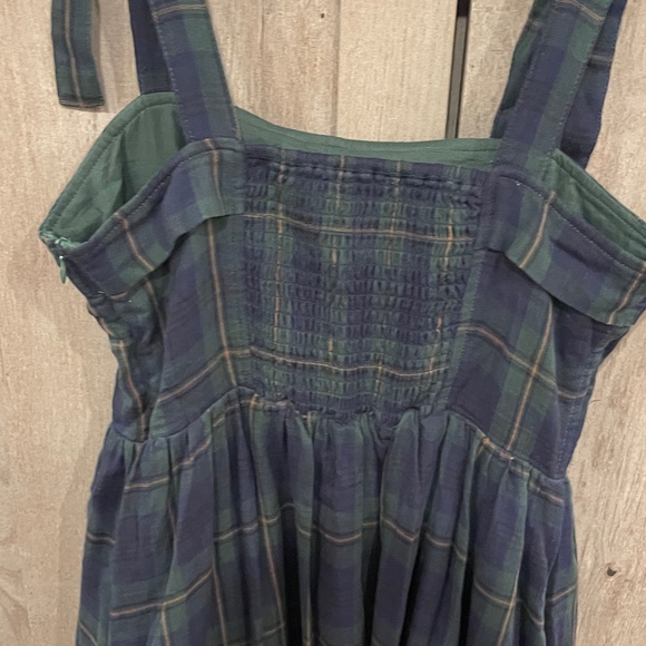 NWOT Plaid Maternity Maxi Dress with Tie Straps - Picture 4 of 4